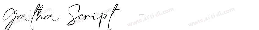 Gatha Script英文字体字体转换